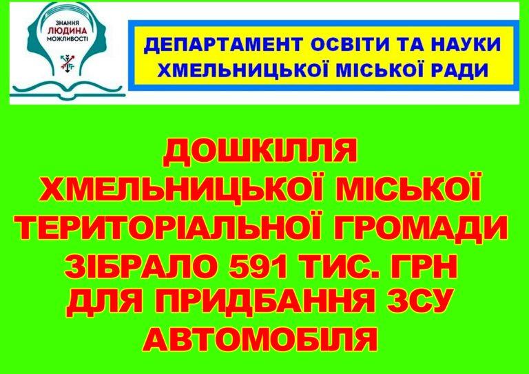 У ЗАКЛАДАХ ДОШКІЛЬНОЇ ОСВІТИ ГРОМАДИ ВІДБУЛИСЯ БЛАГОДІЙНІ ЯРМАРКИ ДЛЯ ДОПОМОГИ ЗСУ «РАЗОМ ДО ПЕРЕМОГИ»