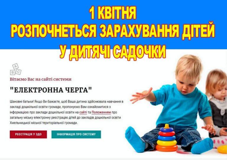 З 1 КВІТНЯ ПОЧИНАЄТЬСЯ ЗАРАХУВАННЯ ДО ДИТЯЧИХ САДКІВ! НЕ ПРОПУСТІТЬ!