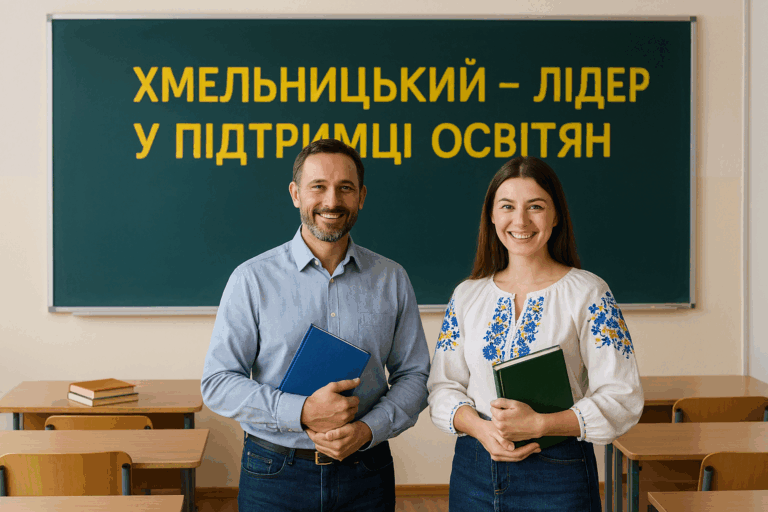 ХМЕЛЬНИЦЬКИЙ – ЛІДЕР У ПІДТРИМЦІ ОСВІТЯН