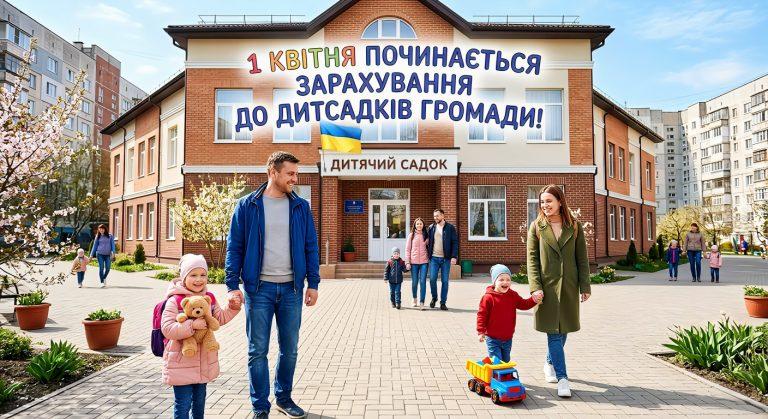 1 КВІТНЯ ПОЧИНАЄТЬСЯ ЗАРАХУВАННЯ ДО ДИТЯЧИХ САДКІВ ГРОМАДИ! НЕ ПРОПУСТІТЬ!