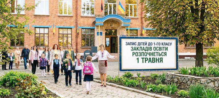 ЗАПИС ДІТЕЙ ДО 1-ГО КЛАСУ ЗАКЛАДІВ ОСВІТИ РОЗПОЧНЕТЬСЯ 1 ТРАВНЯ